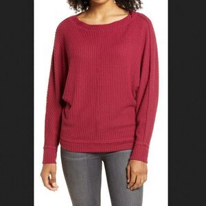 Caslon Magenta Dolman Sleeve Thermal Top Size XXL & Medium